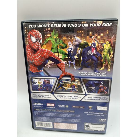 Spider-Man Friend or Foe PS2 PlayStation 2 Game and Case - Picture 2 of 7